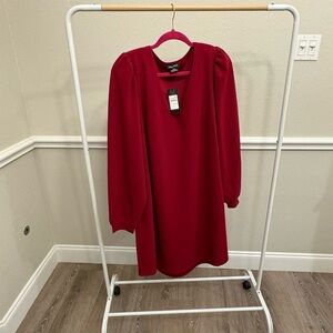 NWT City Chic Size 20 Vibrant Red V-Neck Dress
